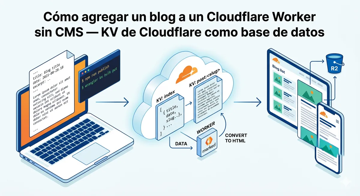 Cómo agregar un blog a un Cloudflare Worker sin CMS — KV de Cloudflare como base de datos.