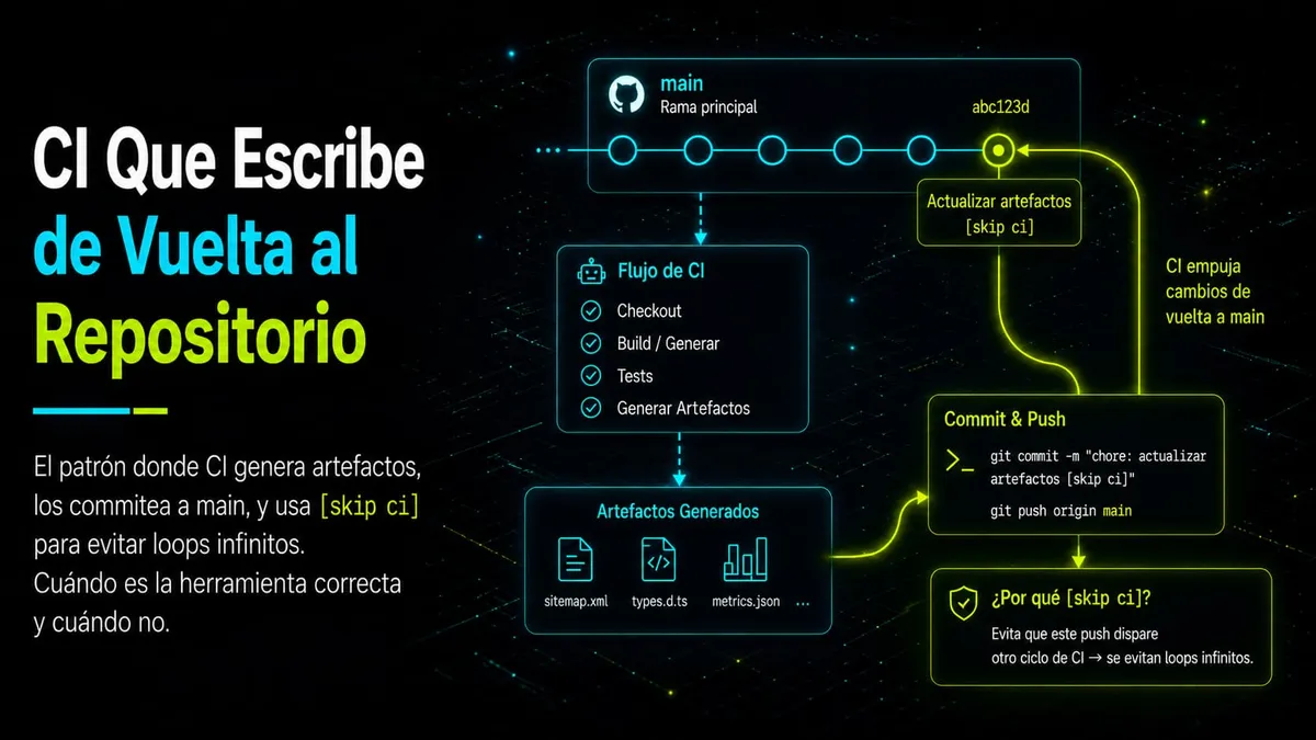 CI Que Escribe de Vuelta al Repositorio