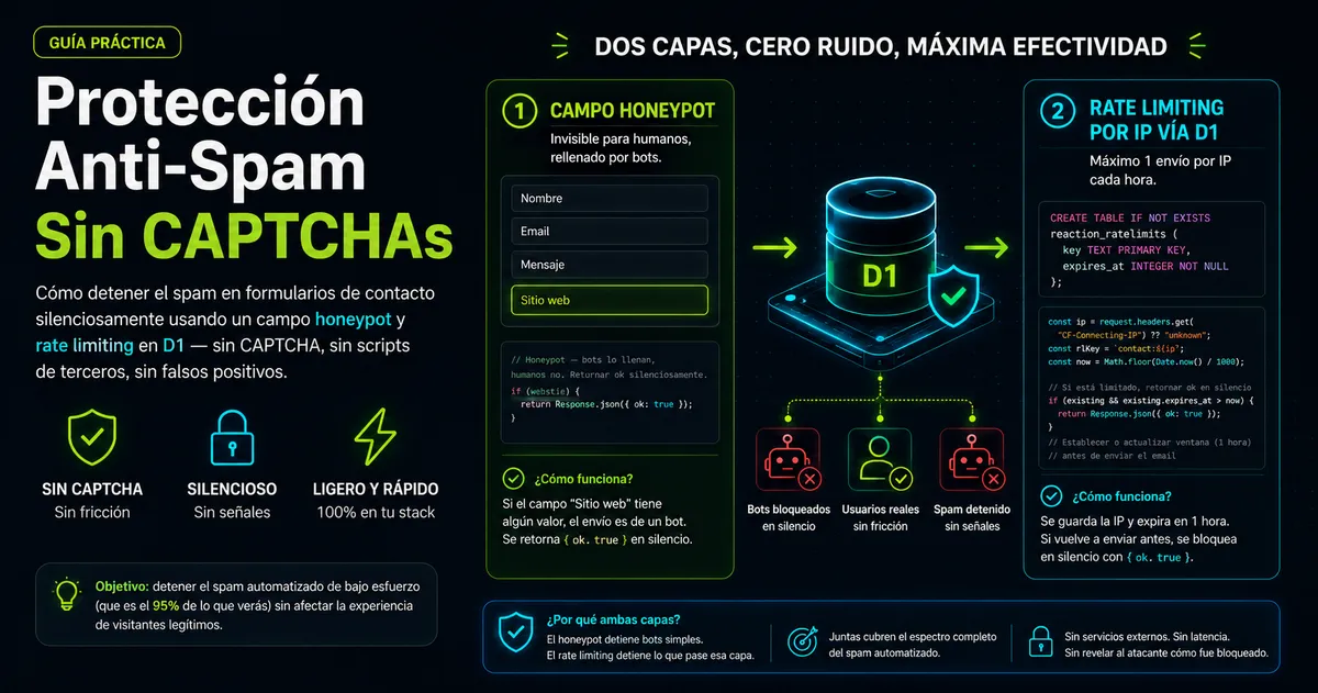 Protección Anti-Spam Sin CAPTCHAs