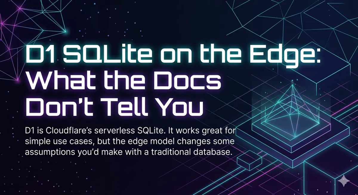 D1 SQLite on the Edge: What the Docs Don't Tell You