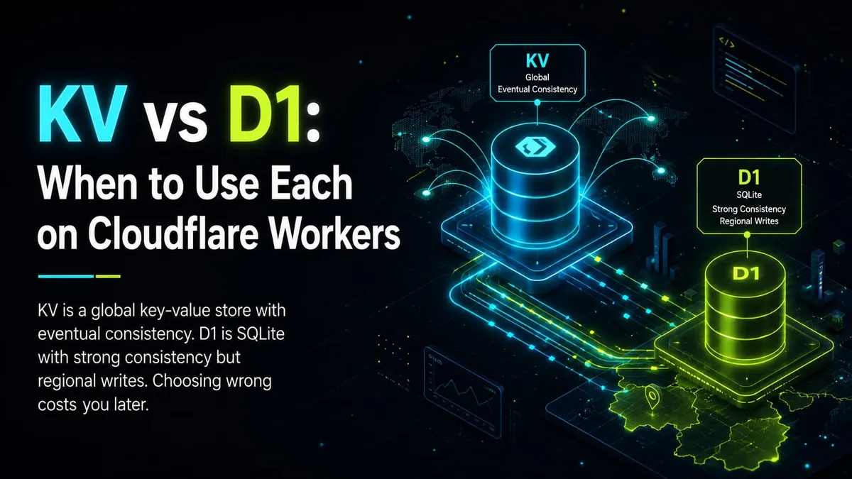 KV vs D1: When to Use Each on Cloudflare Workers